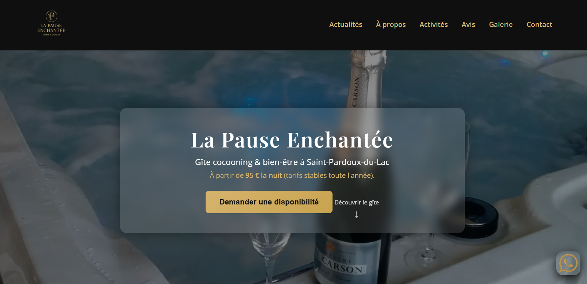 Aperçu du site de location saisonnière